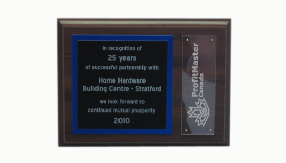 Awards & Recognition - ProfitMaster Plaque