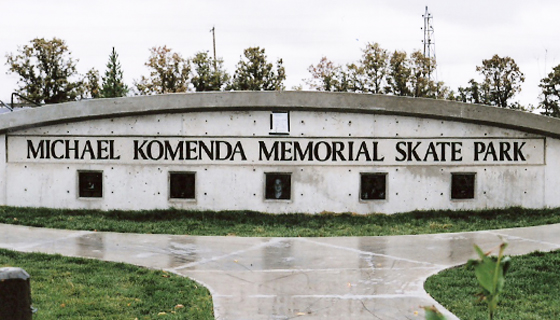 Signage - Michael Komenda Memorial Skate Park