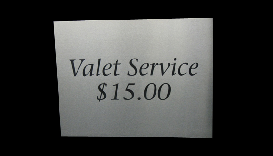 Signage - Valet Service